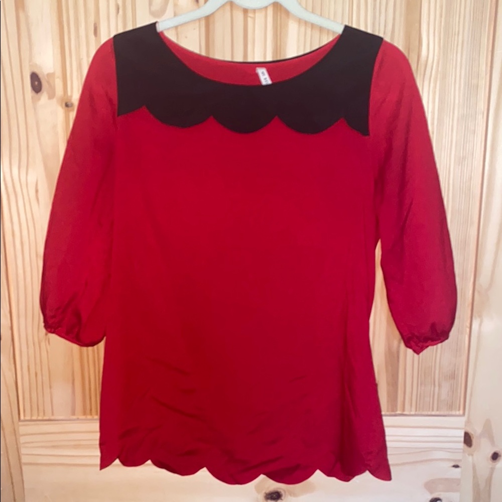 Red and Black Women's Top